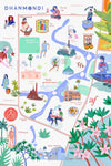 Postcard- Illustrated Map of Dhanmondi