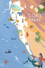 Illustrated Map of Cox’s Bazar